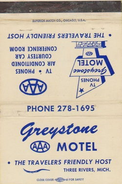 Greystone Motel - Matchbook (newer photo)